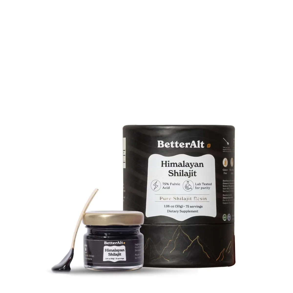 Himalayan Shilajit Resin 1.06 oz 75% Acid Fulvik 75 Doza