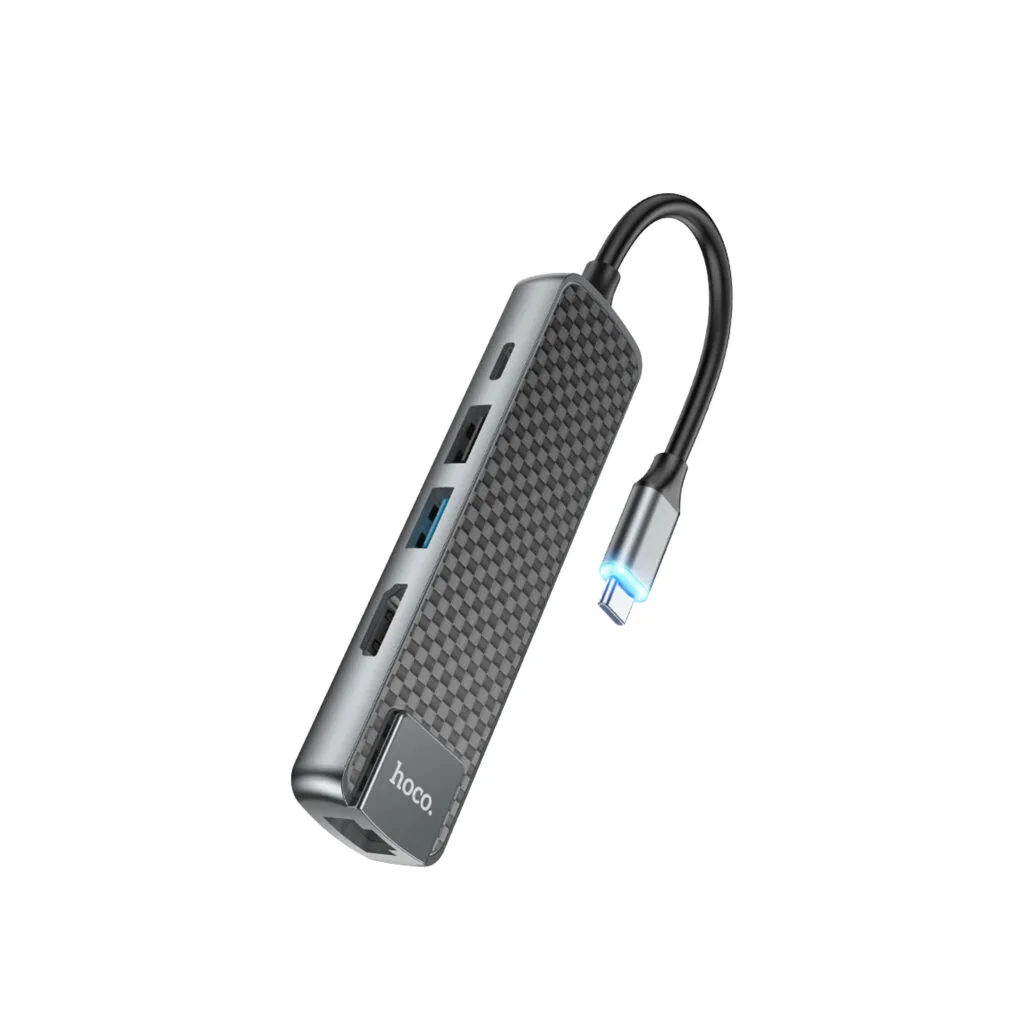 HOCO 5 IN 1 USB-C Multimedia Adapter HB23 60W - R&R Computer Services