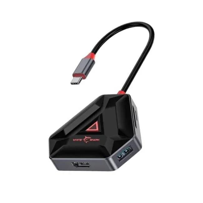 Hub White Shark USB-C HEXAGON 6 u 1
