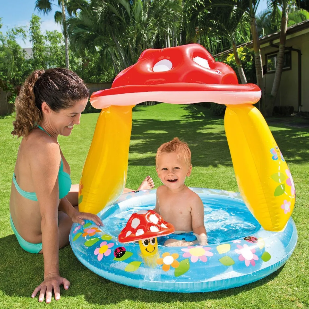 Pishinë Intex në formë kerpudhë për bebe 102x88 cm