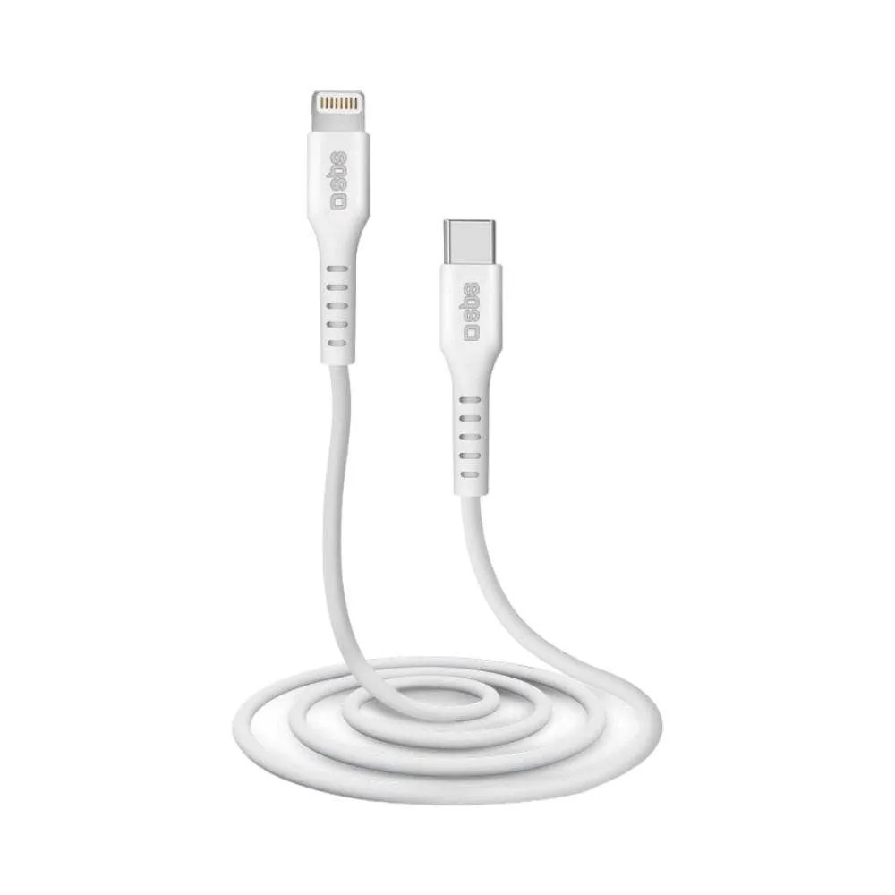 Kabell Celulari SBS Type C to Lightning 1M White TECABLELIGTC1W