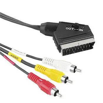 Kabell HAMA IN/OUT-3 CINCH 1.5 RCA SCART