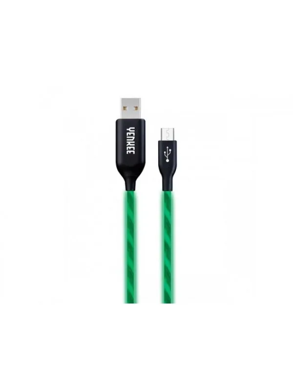 Kabell Karikimi LED USB MICRO 1 M YCU 231 GN GREEN