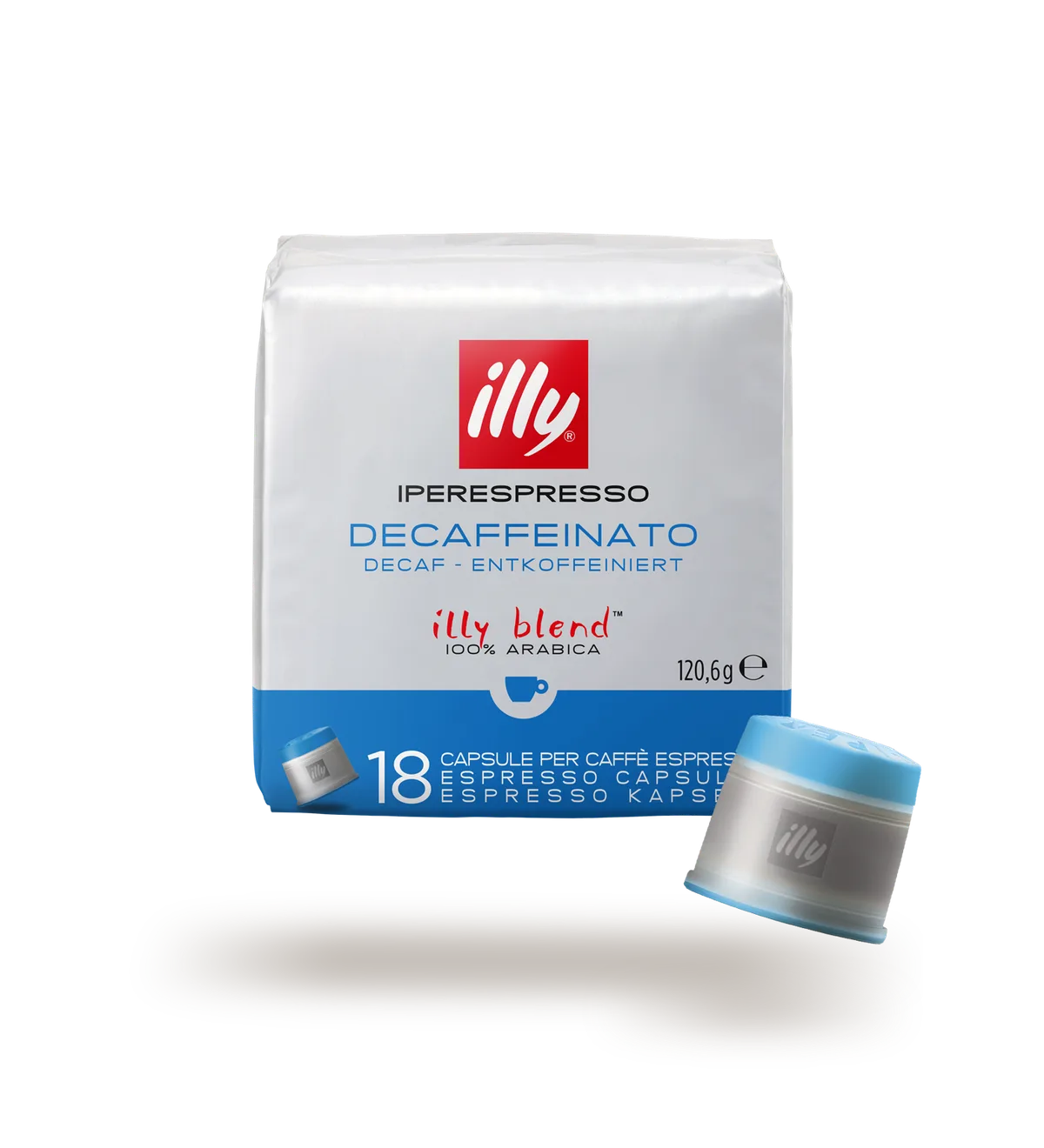 Kapsula Kafe Illy Decaffeinated Iperespresso 18 Copë 100% Arabica