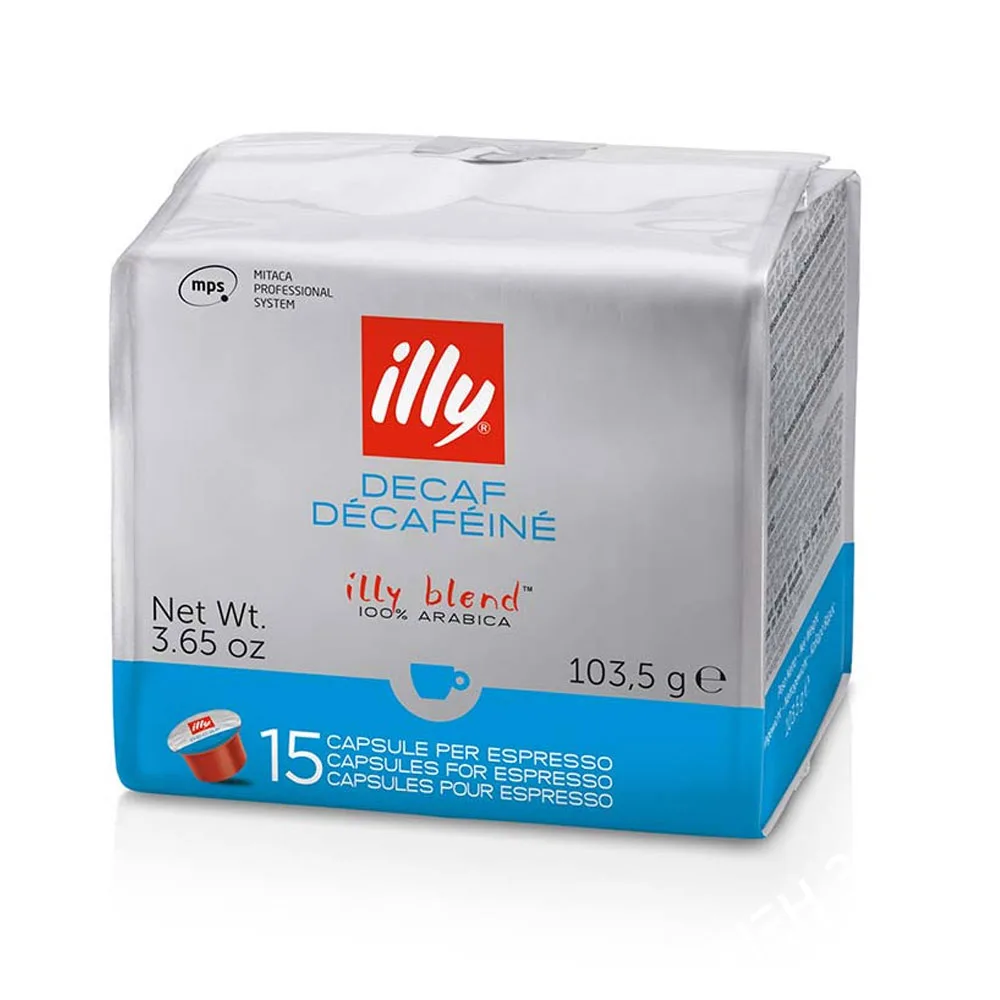 Kapsula Kafe Illy Mitaca MPS Decaffeinato 15 Copë 100% Arabica