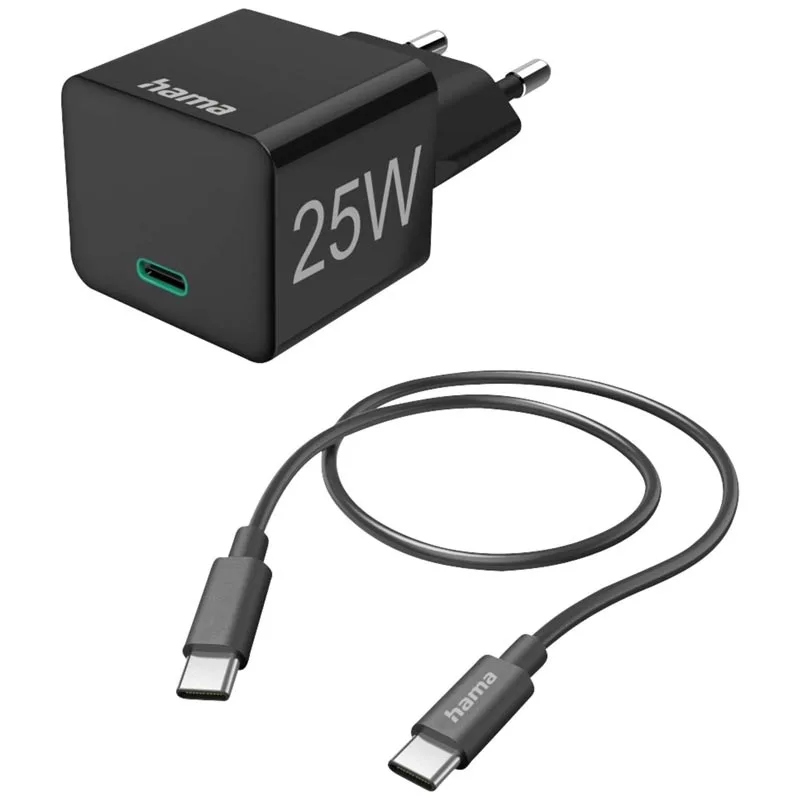 Karikues HAMA USB-C+Kabell TYPE-C 25W