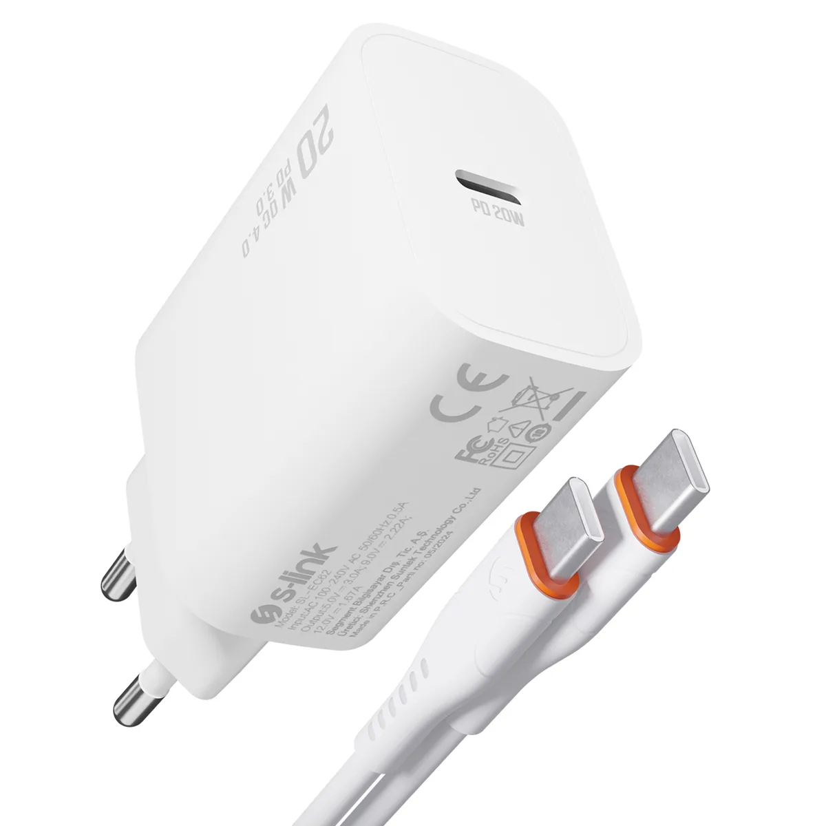 Karikues S-LINK+Kabell SL-EC62TP USB-C 20W