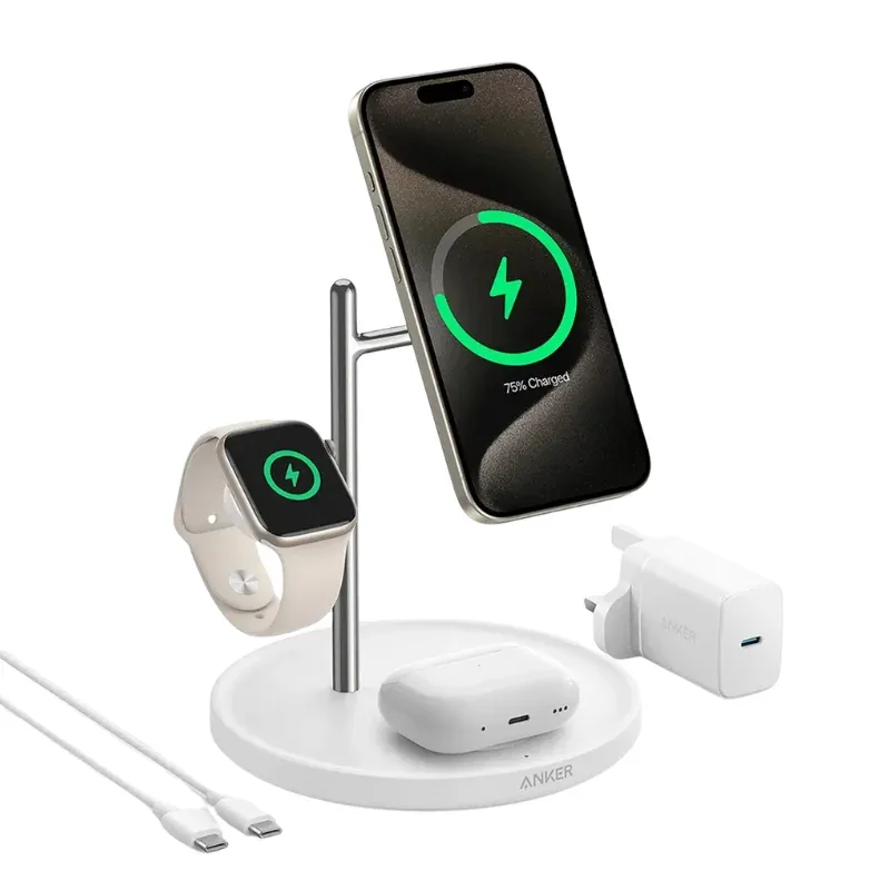 Karikues Wireless ANKER 3IN1 MagGo 15W WHITE