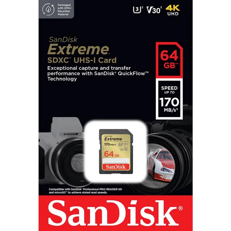 KARTE Memorie Sandisk Extreme SDSDXV2-064G-GNCIN