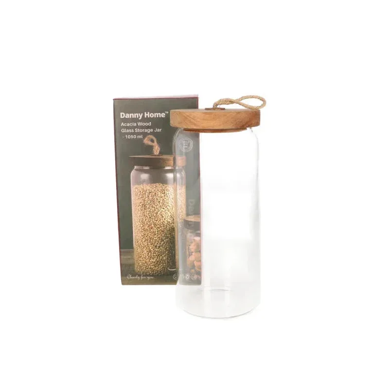 Kavanoz Konservimi / 1050ml / 9*9*21.5cm / Qelq - Kapak Dru Akacia