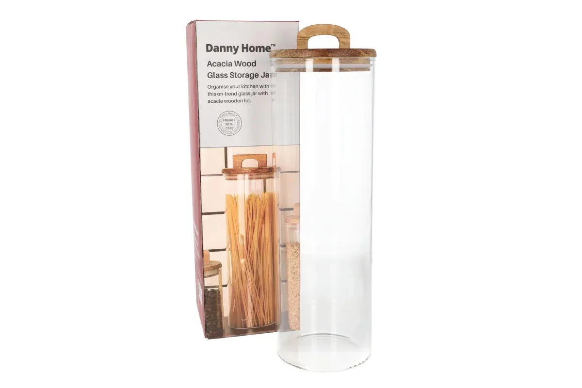 Kavanoz Konservimi / 1800ml / 10*31cm / Qelq - Kapak Dru Akacia