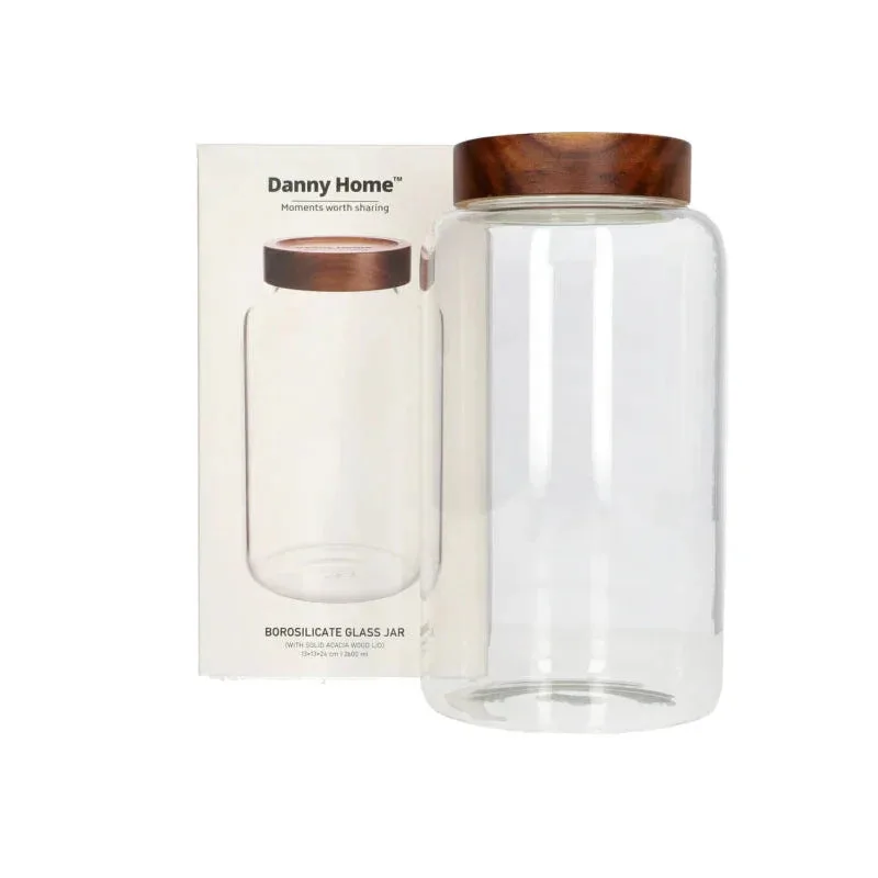 Kavanoz Konservimi / 2600ml / 13*13*24cm / Qelq - Kapak Dru