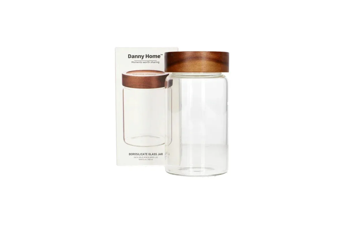 Kavanoz Konservimi / 500ml / 8*8*15cm / Qelq - Kapak Dru