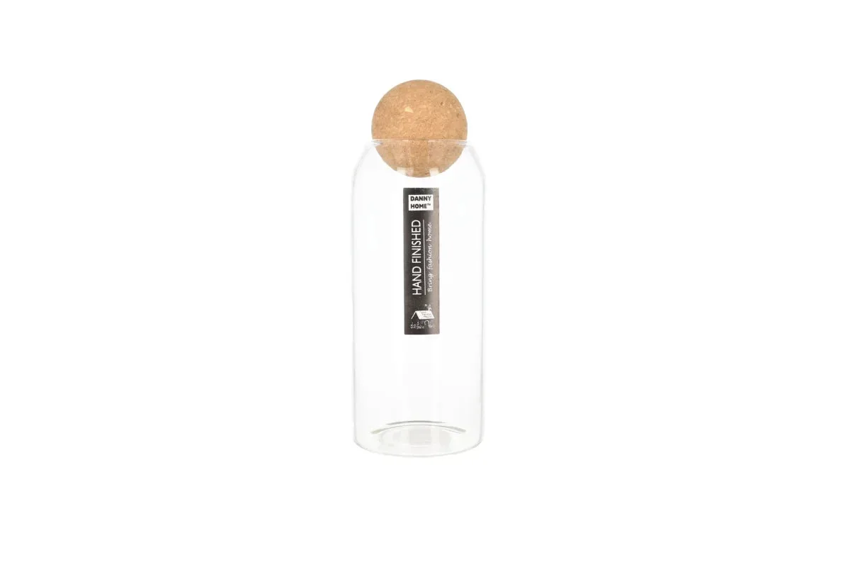 Kavanoz Konservimi / 9x20cm / 1100ml / Xham Transparent / Kapak Sferik