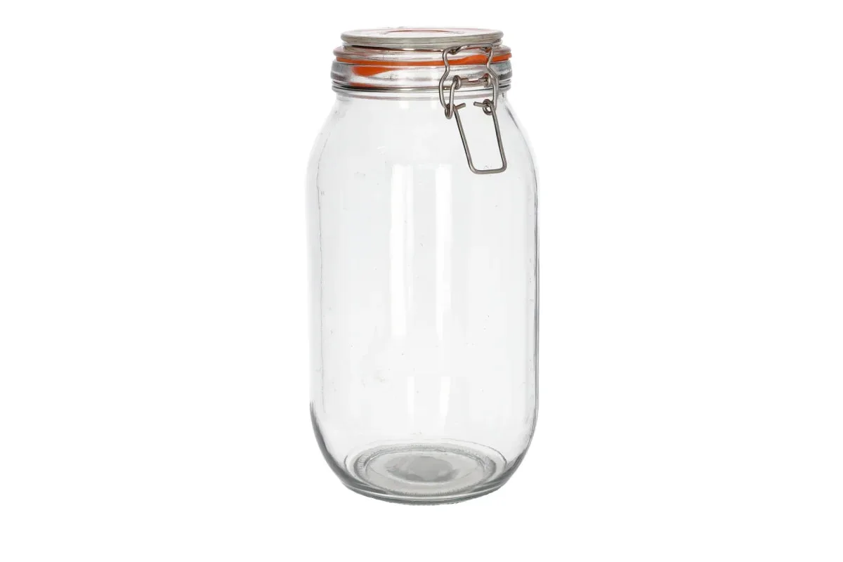 Kavanoz Konservimi / 9x25cm / Xham Transparent / Kapak Metalik