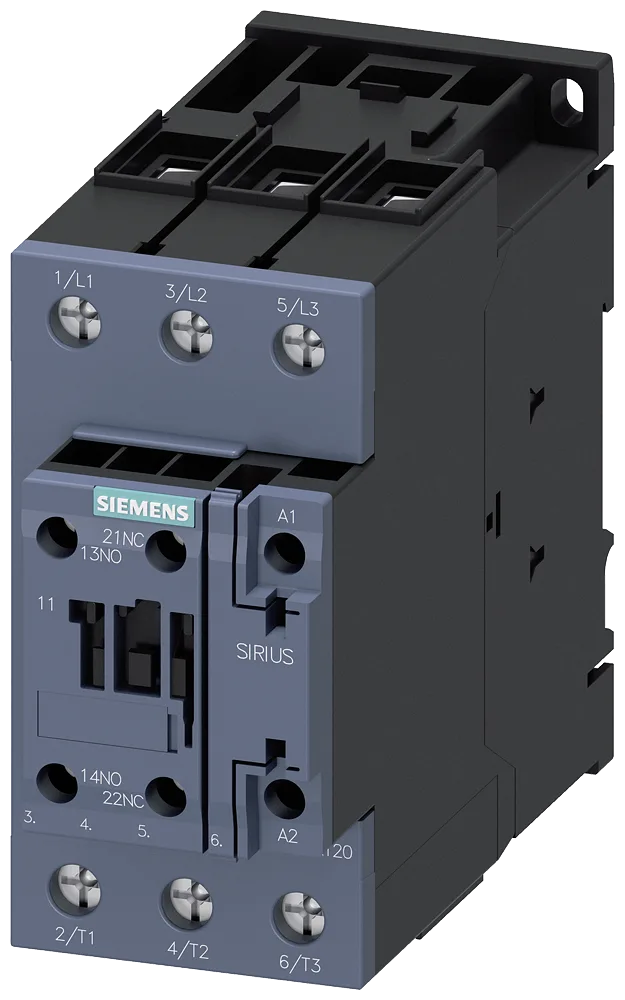Kontaktor Siemens 3RT2036-1AB00 – 22kW, 51A, 24V AC, 3 pole, 1NO + 1NC