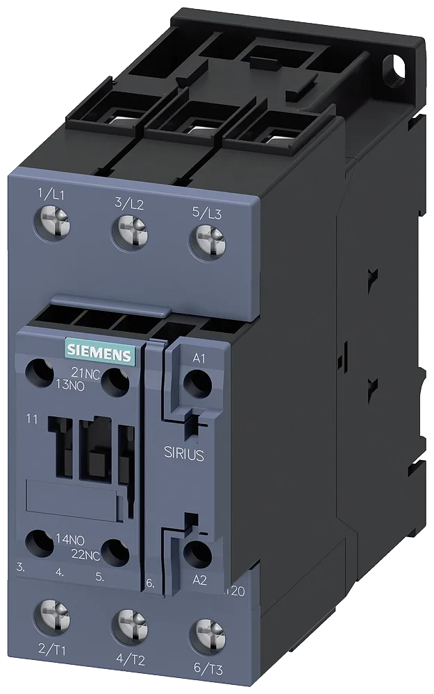Kontaktor Siemens 3RT2037-1KB40 – 30kW, 65A, 24V DC, 3-pole, 1NO+1NC