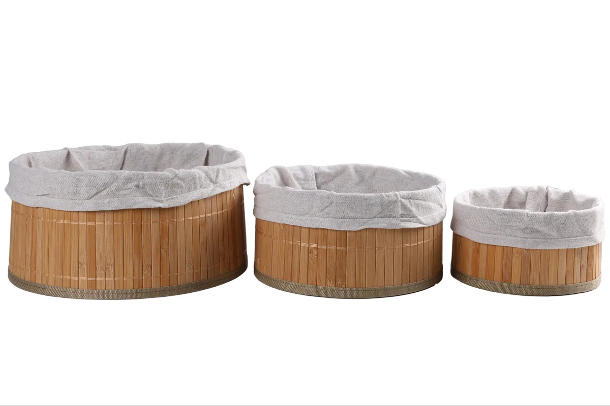 Kosh Organizimi / Set 3 cope / Rrethor / 25*25*12 20*20*10 15*15*8