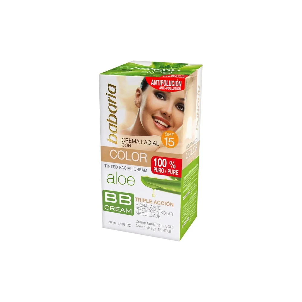 Krem hidratues me efekt make-up Babaria Aloe Vera SPF 15 (50 ml)