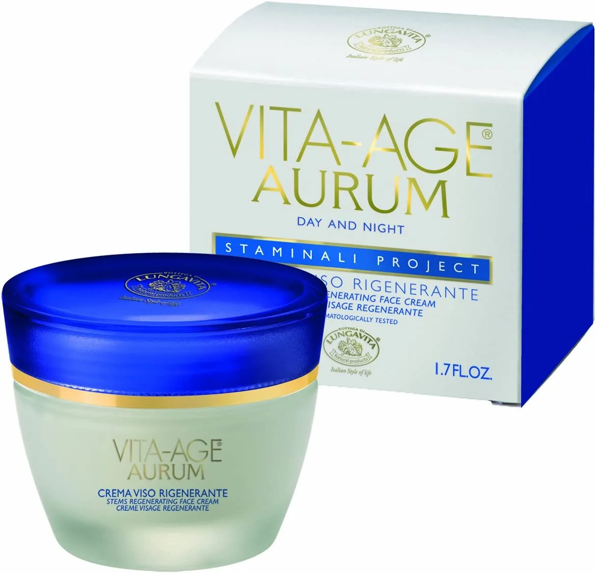 Krem rigjenerues për fytyrën Bottega di LungaVita Vita-Age Aurum