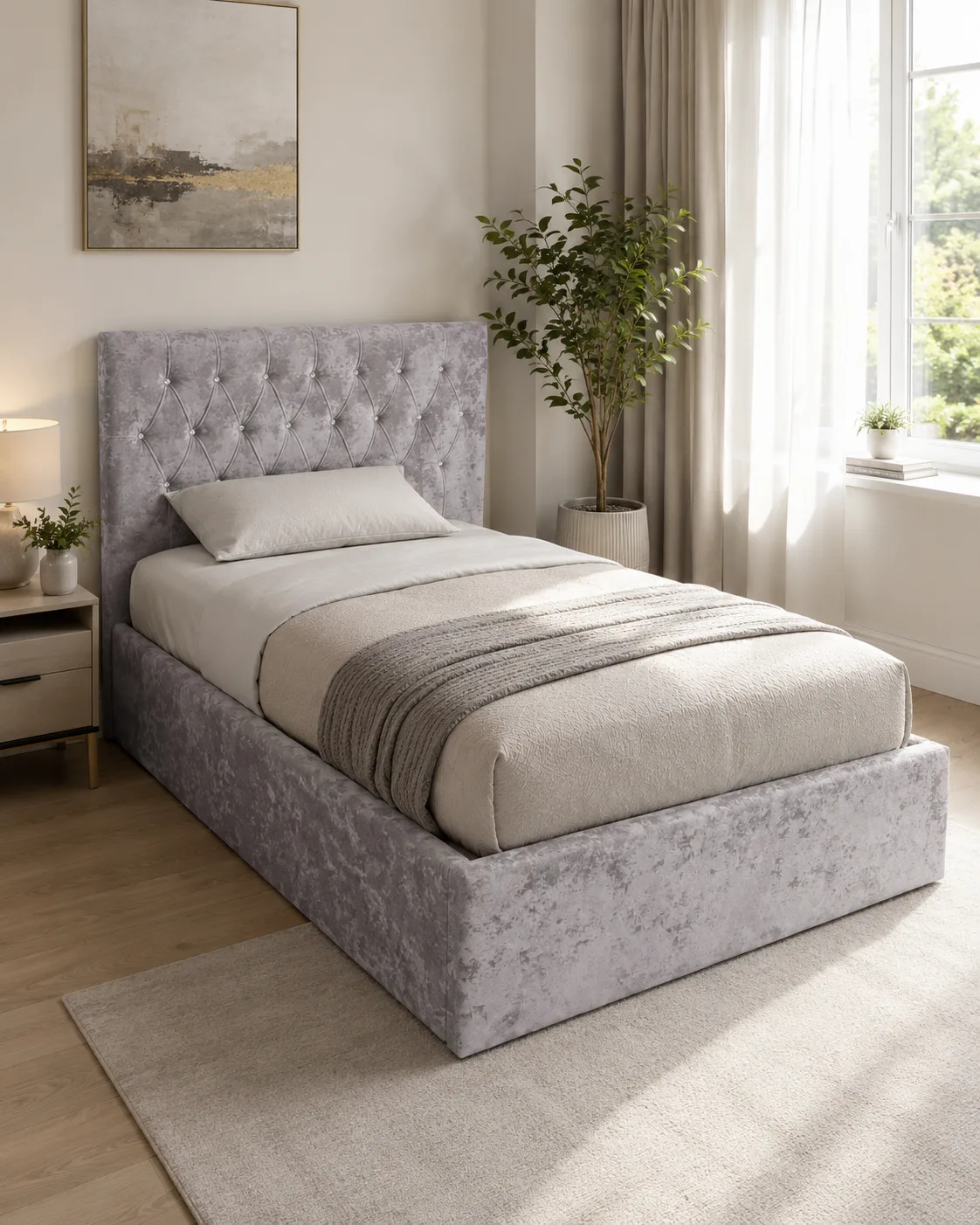 Krevat Cristal Silver – Tek 90x190 & Dopio 160x190 + Zgare Krevati