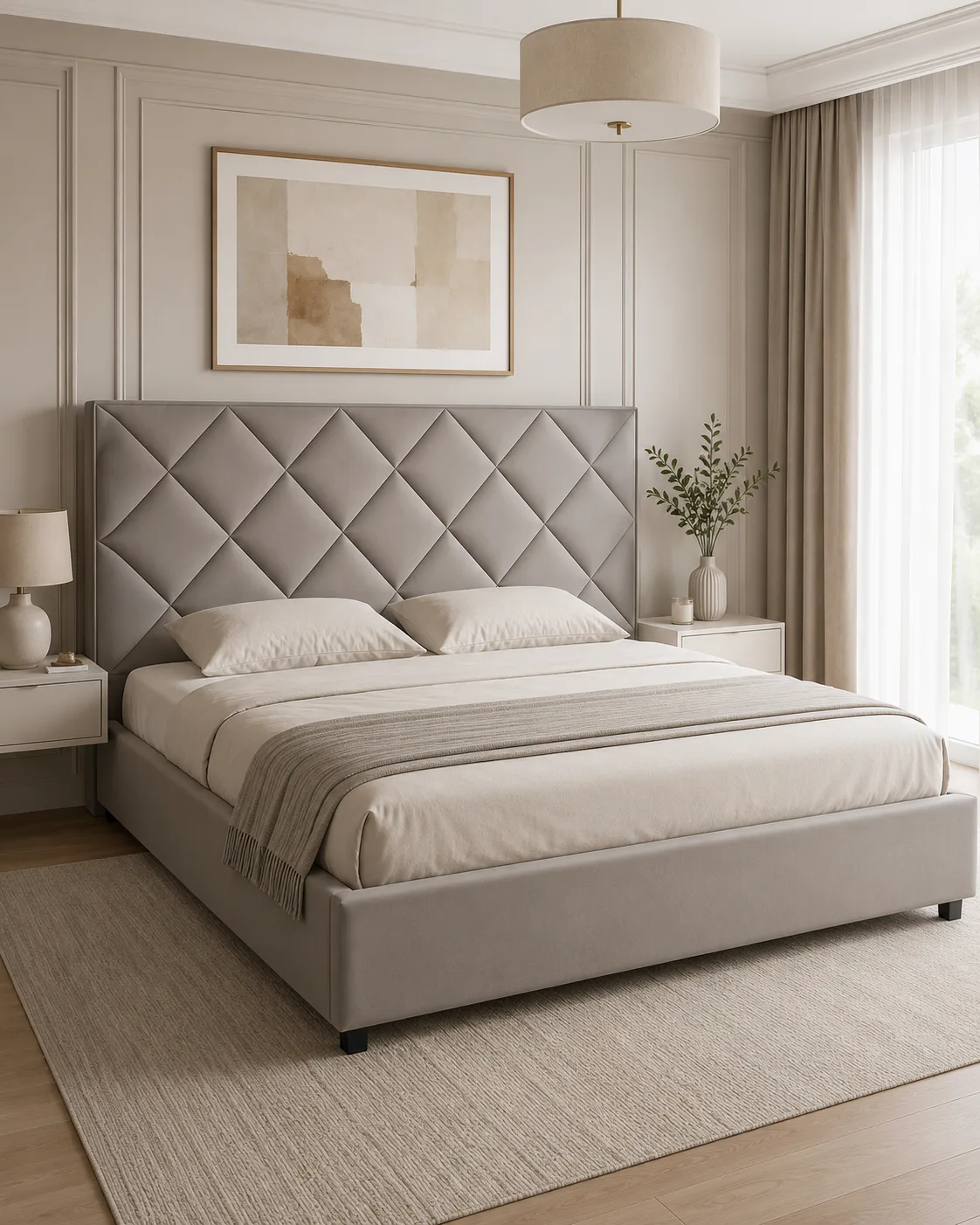 Krevat Diamond Taupe – Tek 90x190 & Dopio 160x190 + Zgare Krevati