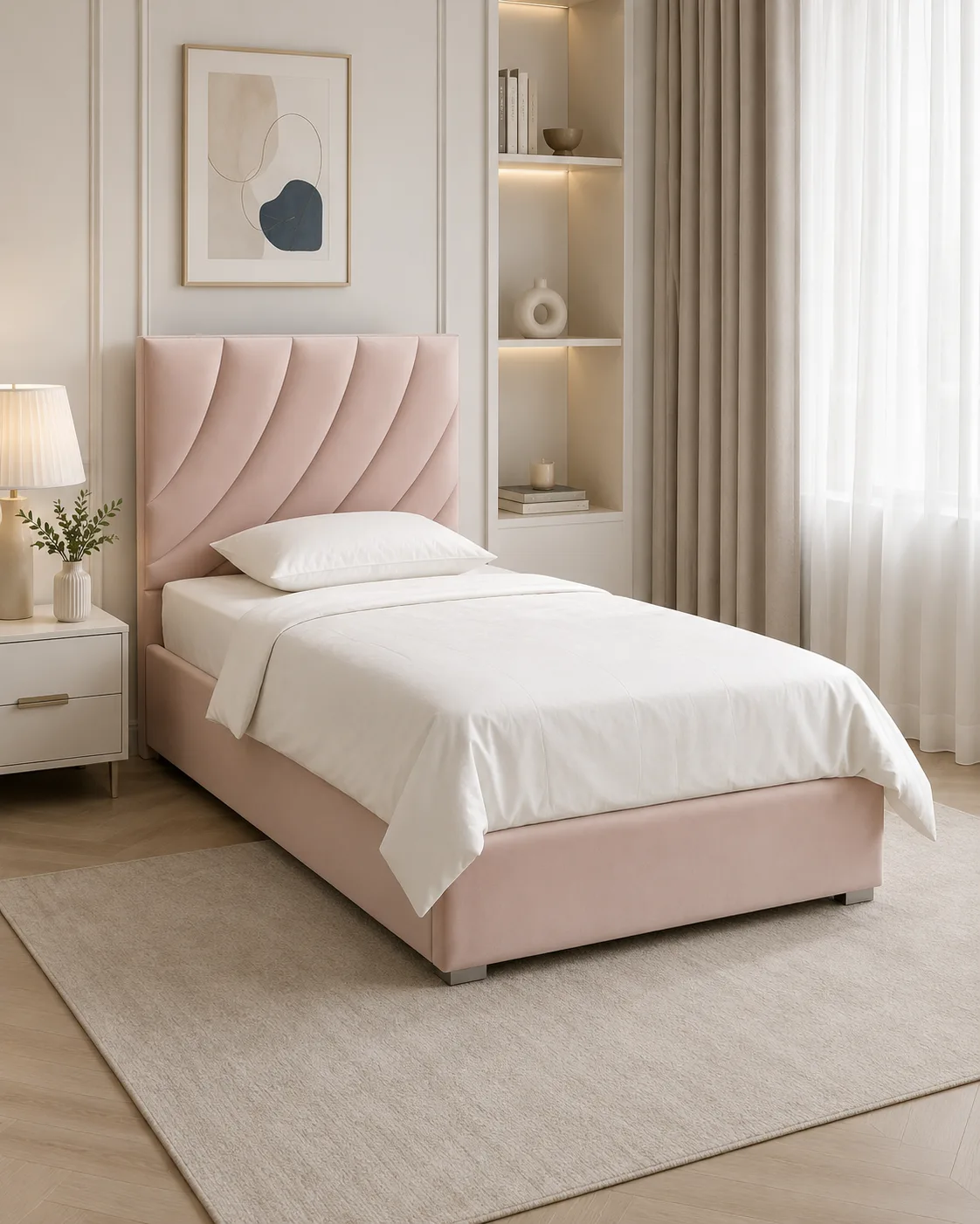 Krevat Luna Pink – Tek 90x190 & Dopio 160x190 + Zgare Krevati