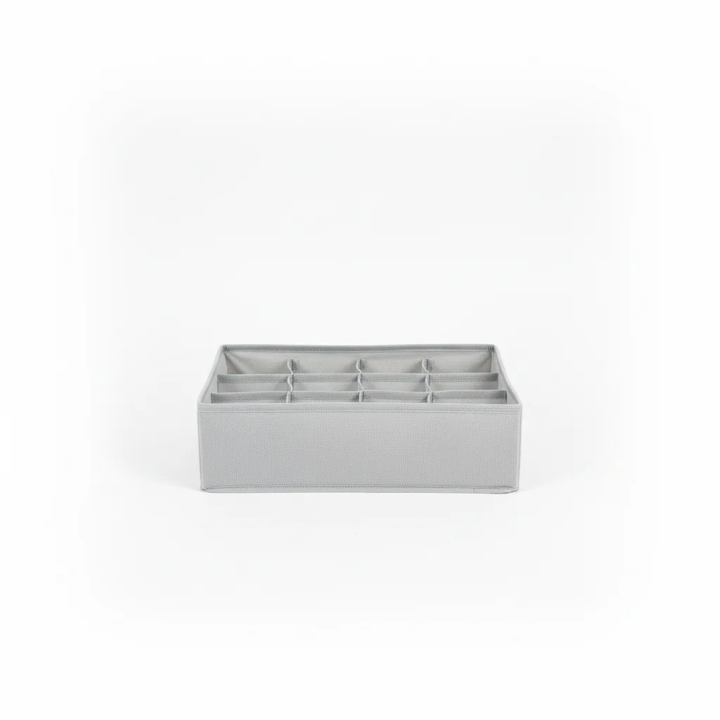 Kuti Organizative / 32*32*10cm / 16 ndarje / me doreze / Gri