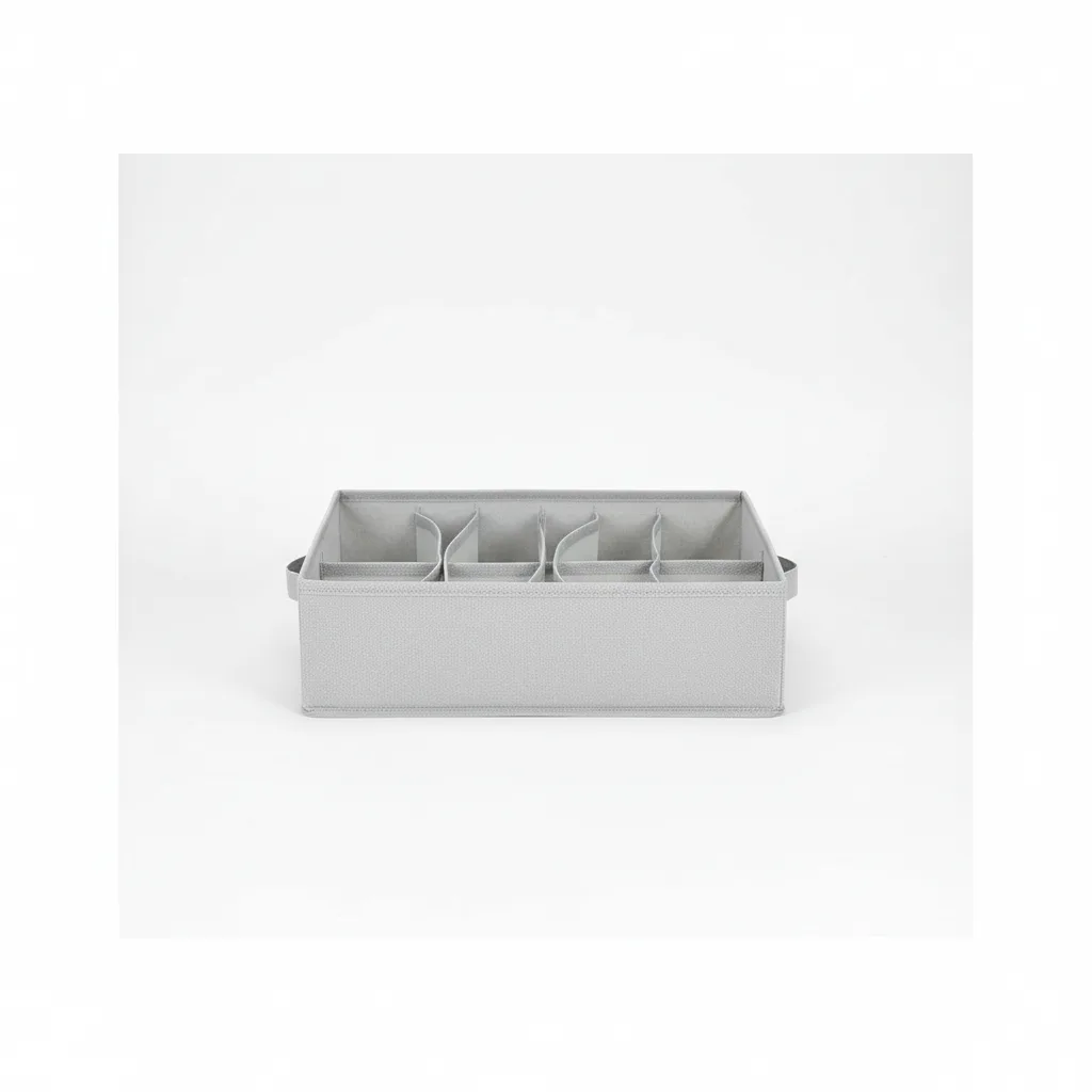 Kuti Organizative / 32*32*10cm / 6 ndarje / me doreze / Gri