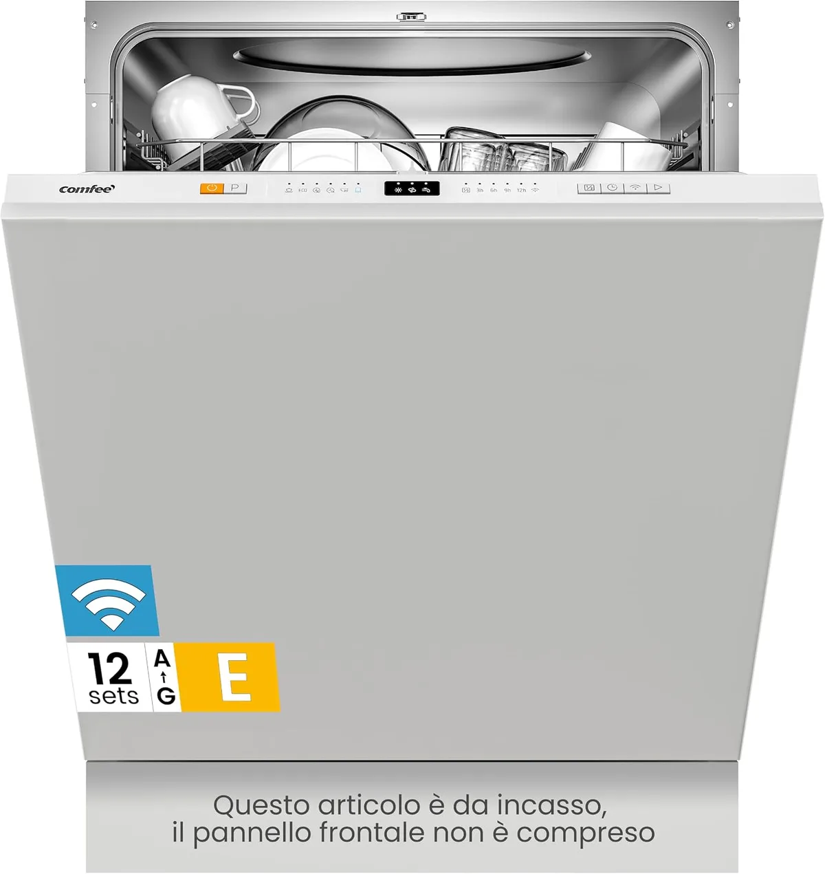 Lavastovilje Comfee CDWPB1215P Inkaso 12 Komplete 8 Programe 47dB