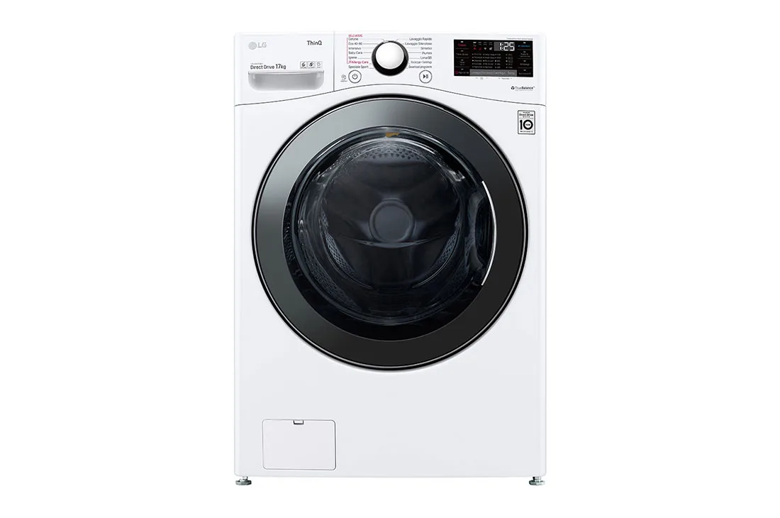 Lavatrice LG F1P1CY2W 17kg AI DD | Serie P1 Classe E | 1100 rpm TurboWash Wi-Fi | White