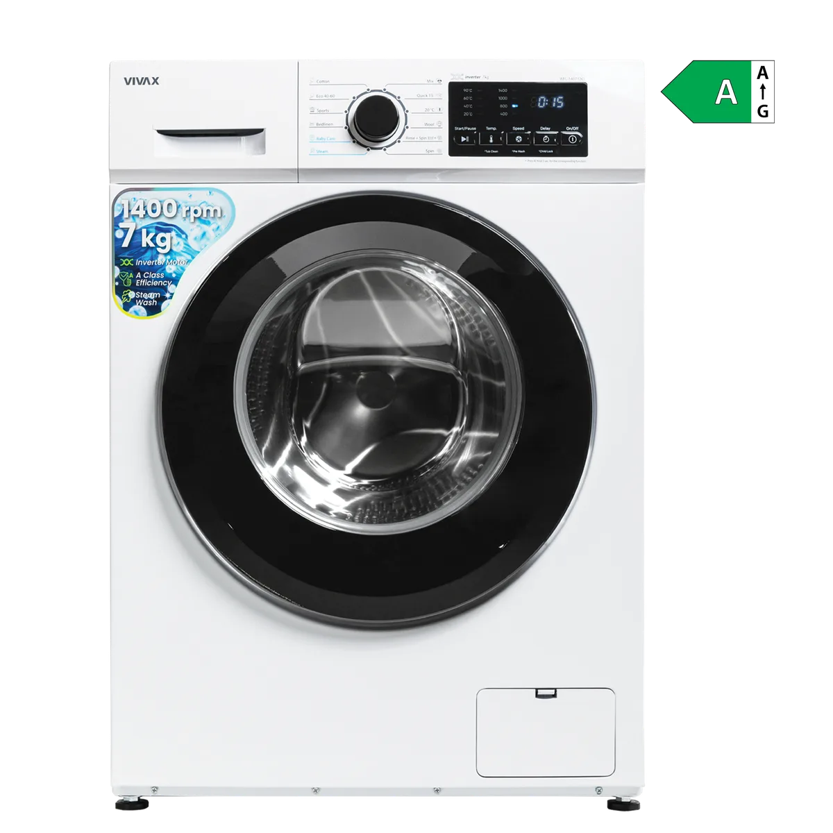 Lavatrice VIVAX WFL-140712CI 7 KG Inverter A(A+++) 1400 rpm
