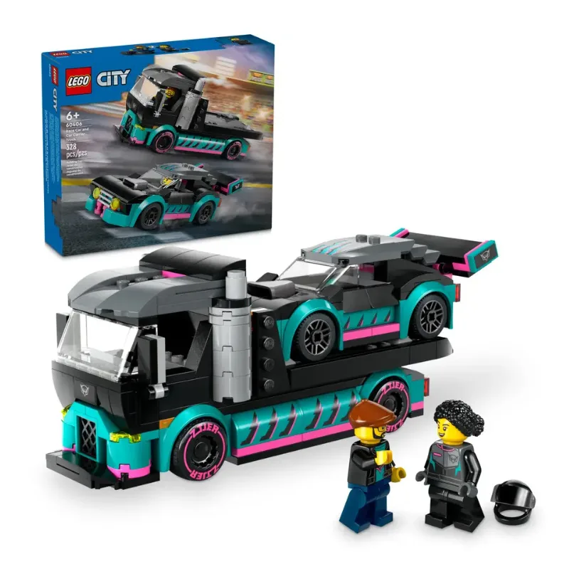 LEGO CITY RACE CAR AND CAR Carrier TRUCK 60406