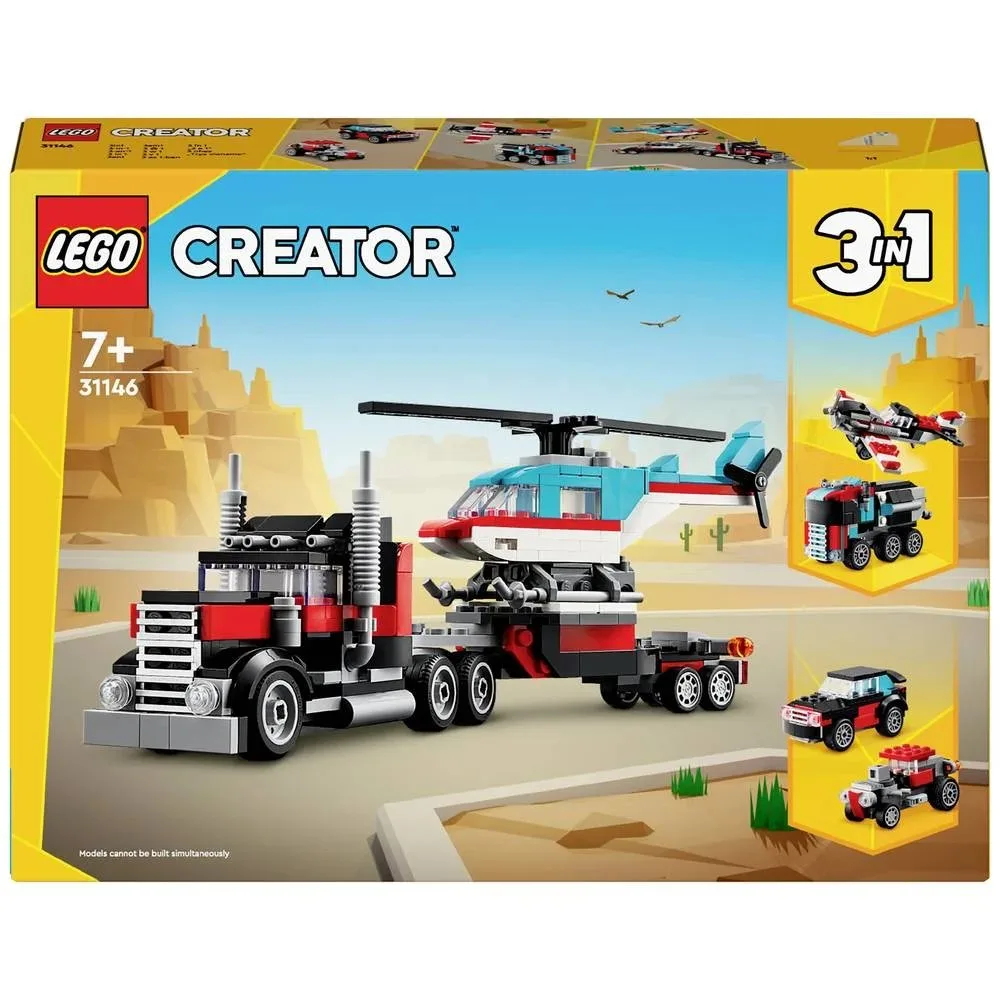 Lego Creator Flatbed Truck with Helicopter 31146
