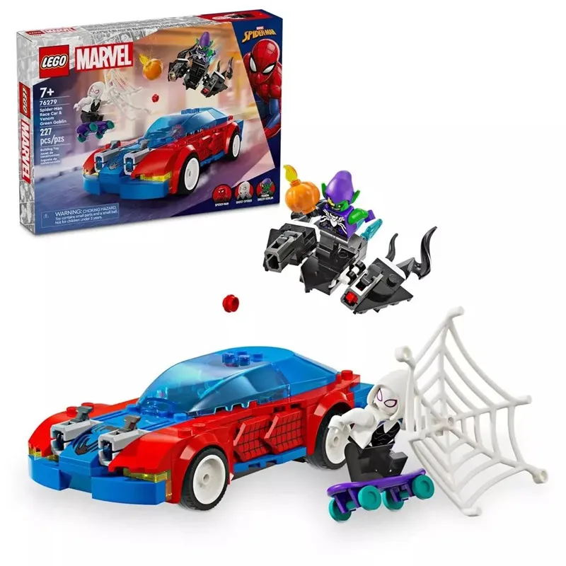 Lego Marvel Spider-Man Race Car & Venom Green Gobl