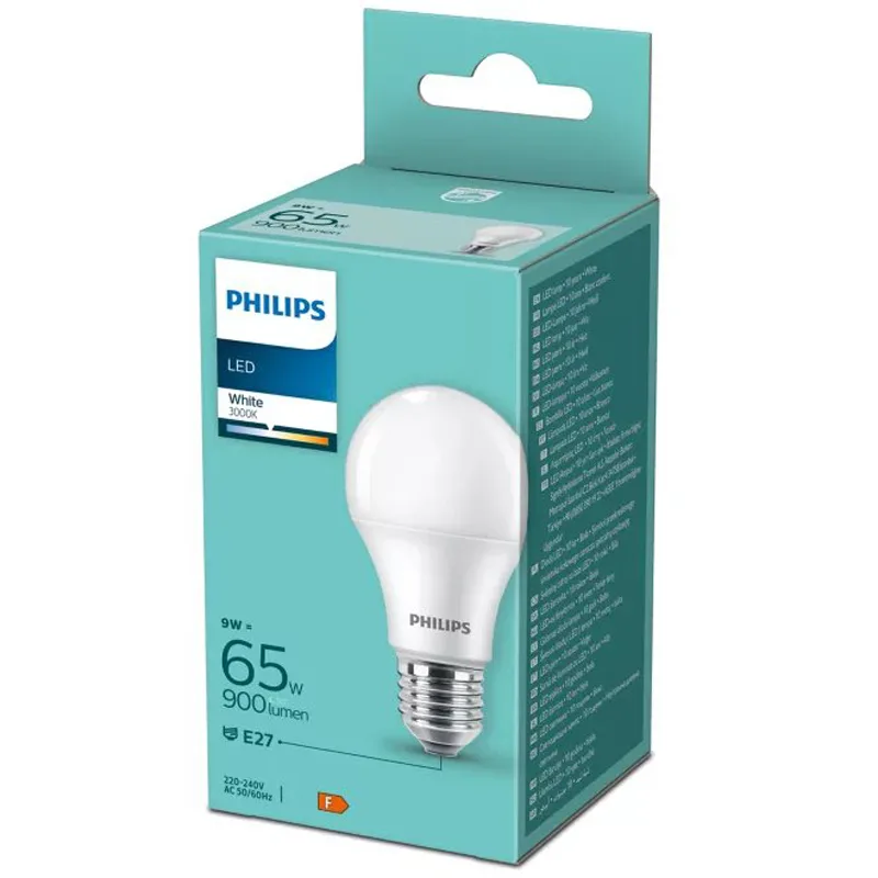 Llambe LED, Philips, 9W/65 W, E27, 900 lm, 2700 K
