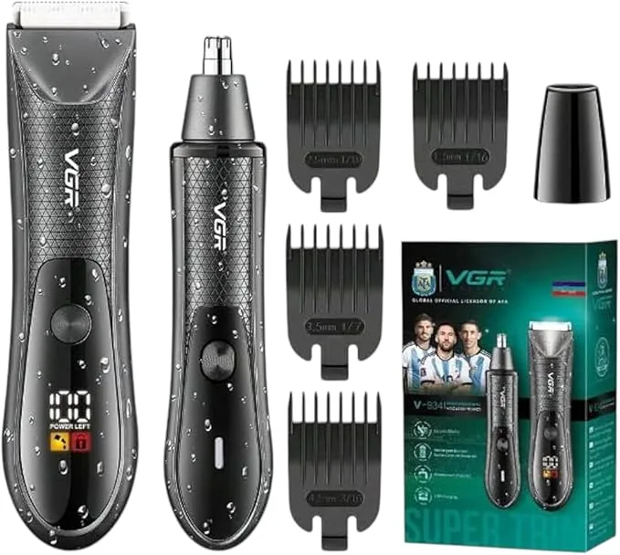 Makine Trupi & Hunde VGR V-934 Profesionale Waterproof IPX7 me Tehe Qeramike dhe USB Rechargeable