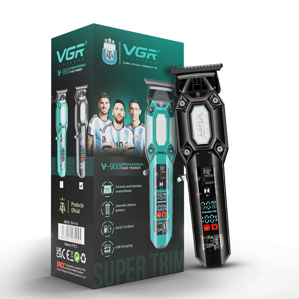 Makineri Qethjeje VGR V-900 Profesionale Cord & Cordless me Bateri 700 mAh