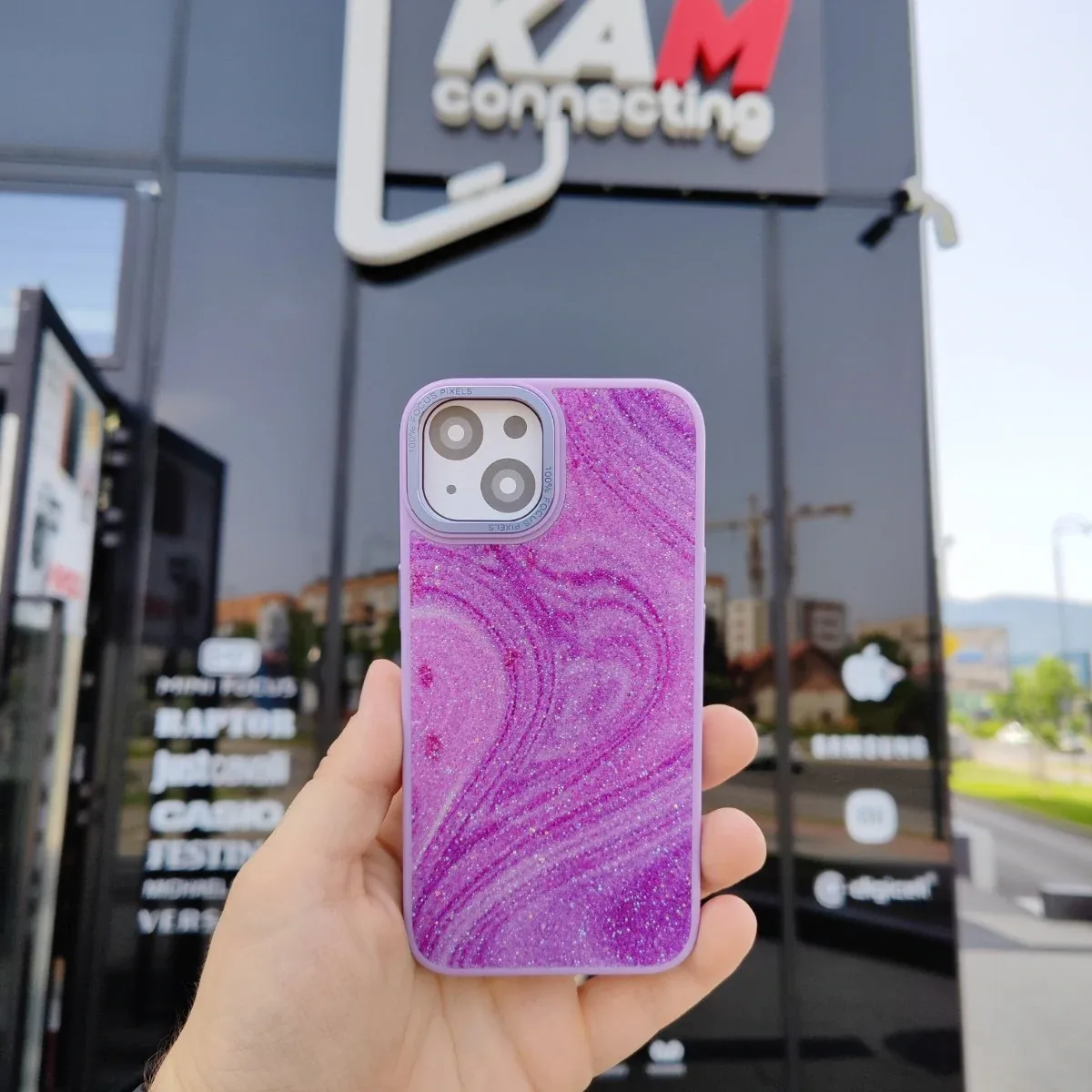 Maskica za iPhone Diamond Case Ljubičasta+ zaštitno staklo