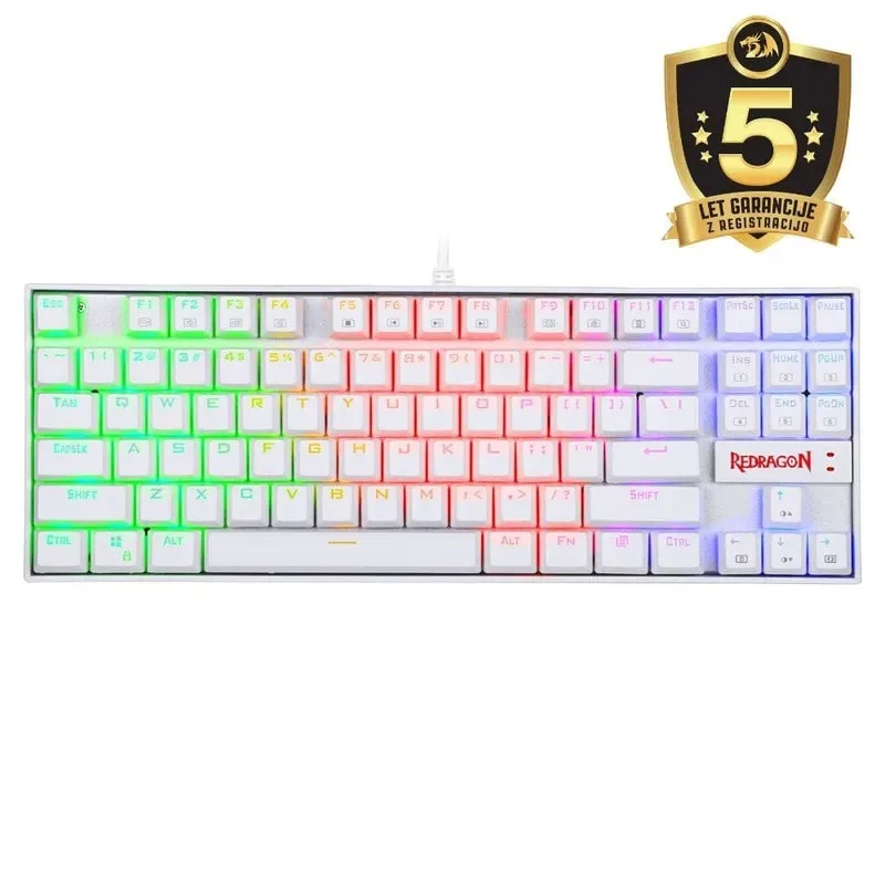Mehanicka gaming tastatura Redragon Kumara K552-RGB white - red switch