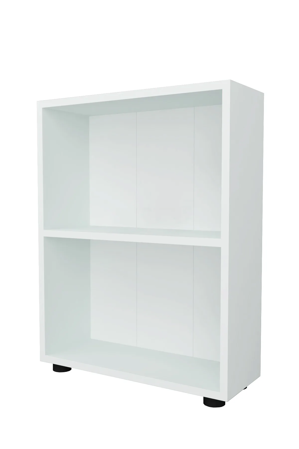 Mobilje 2 Shelves Chipboard Bookshelf - WHITE