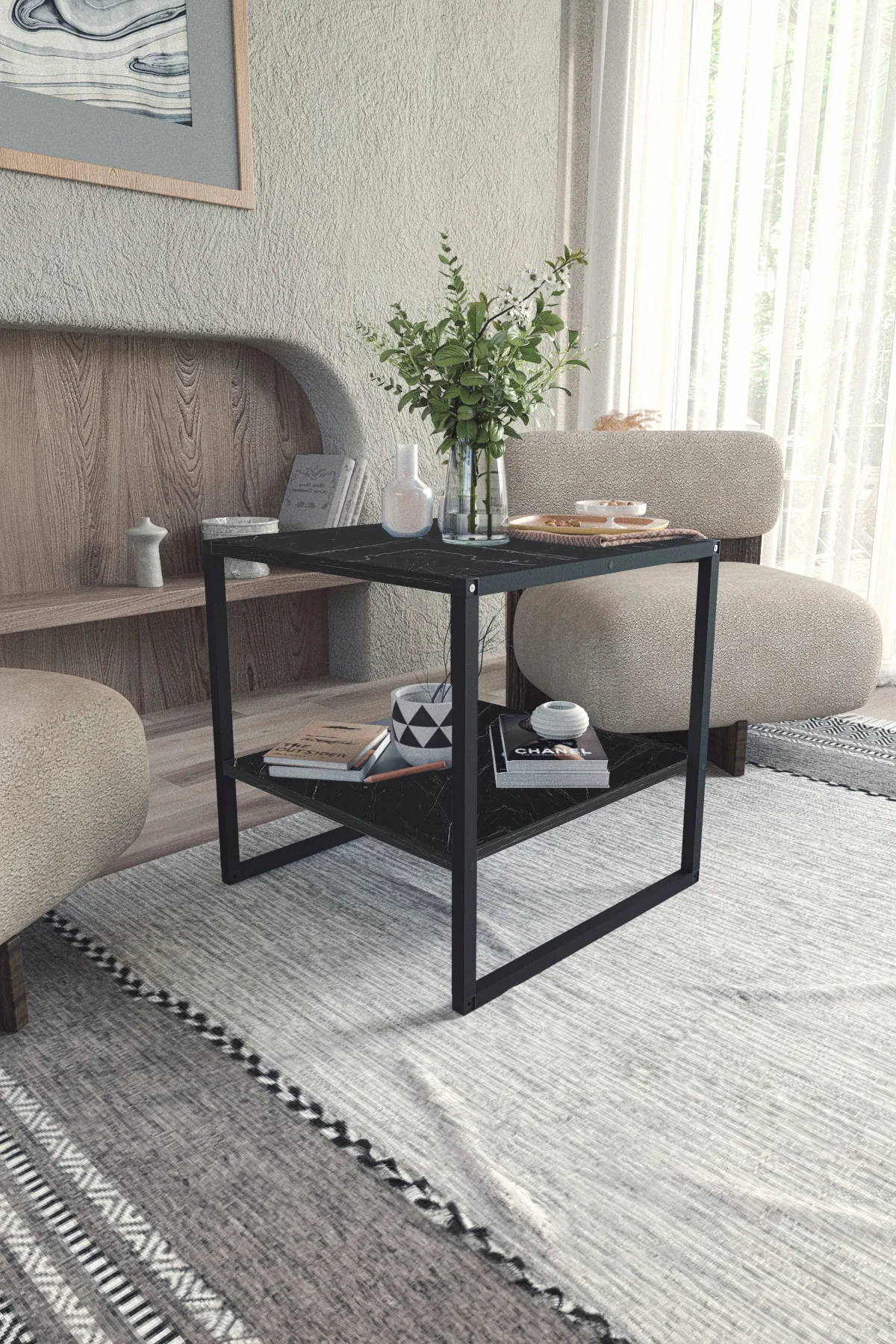 Mobilje 50X50 CM METAL Coffee TABLE - Bendir