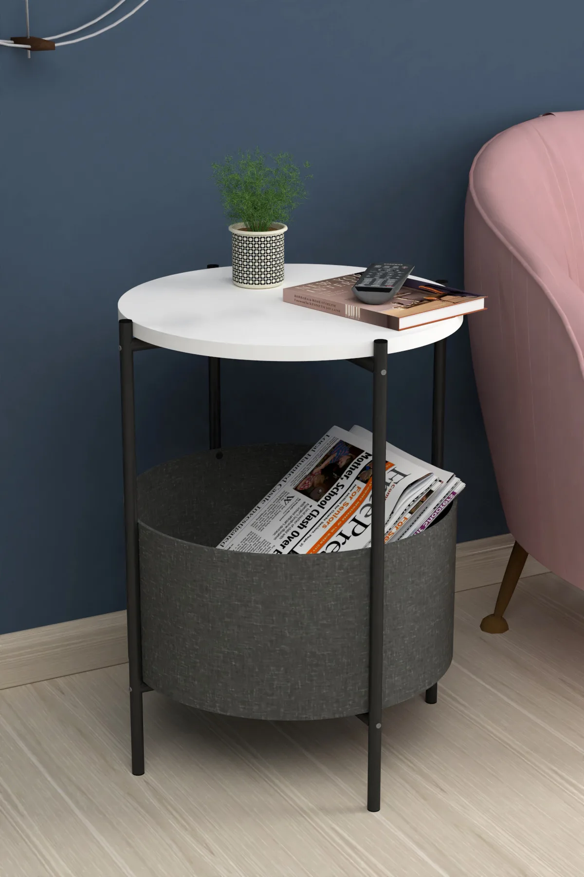 Mobilje Coffee TABLE WITH BAG WHITE