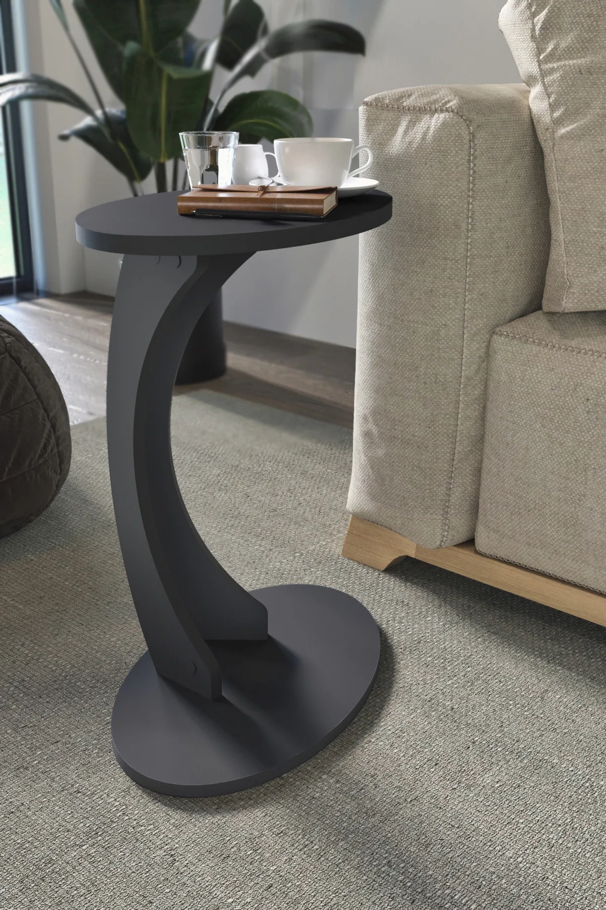 Mobilje Ellipse SIDE TABLE Anthracite