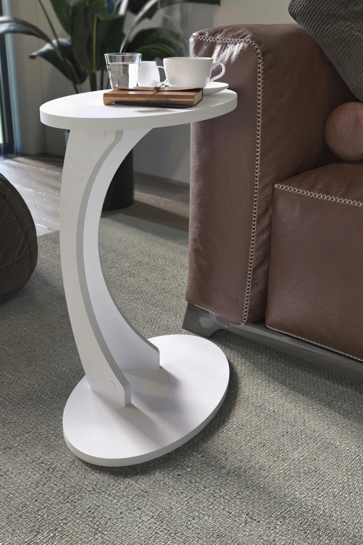 Mobilje Ellipse SIDE TABLE - WHITE