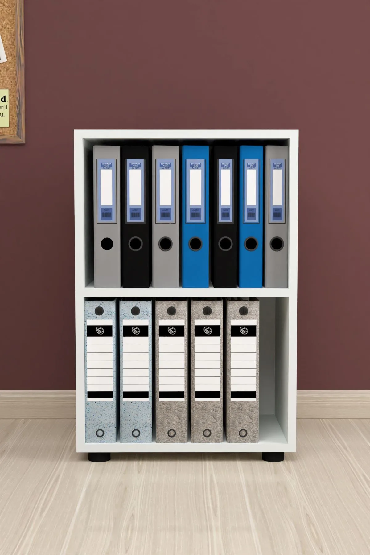 Mobilje Folder WITH 2 Shelves - WHITE