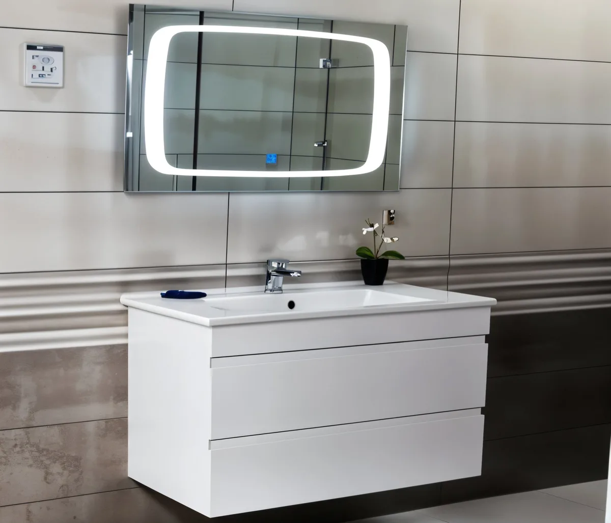 Mobilje Hidrosanitare Modeli ARTE WHITE GLOSS 100x45cm
