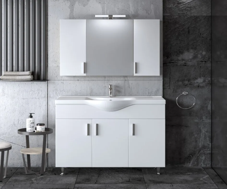 Mobilje Hidrosanitare Modeli SIENA WHITE GLOSS 100x45cm