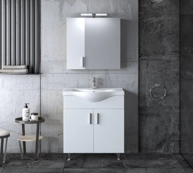 Mobilje Hidrosanitare Modeli SIENA WHITE GLOSS 80x45cm
