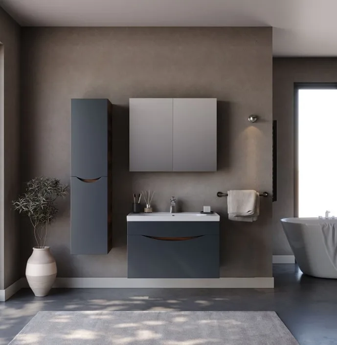 Mobilje Hidrosanitare Modeli SMILE MATTE ANTHARTICE 80x45cm